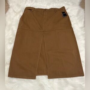 Ralph Lauren Brown Denim Maxi Skirt